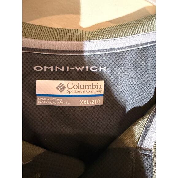 Columbia Omni-Wick Men's Short Sleeve Green Polo Size XXL Short Sleeve - Picture 3 of 6
